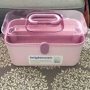 Brightroom Pink Portable Storage Caddy with Removable Tray